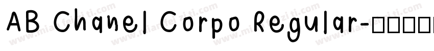 AB Chanel Corpo Regular字体转换